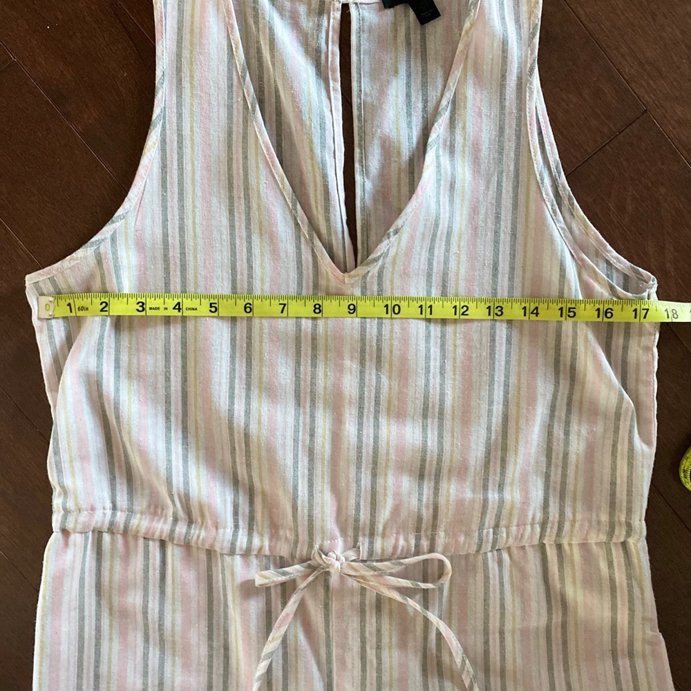 ✨ DREW | Striped Linen Jumpsuit NWOT - Picture 10 of 12